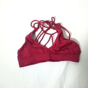 Women's Strappy Burgandy Bralette